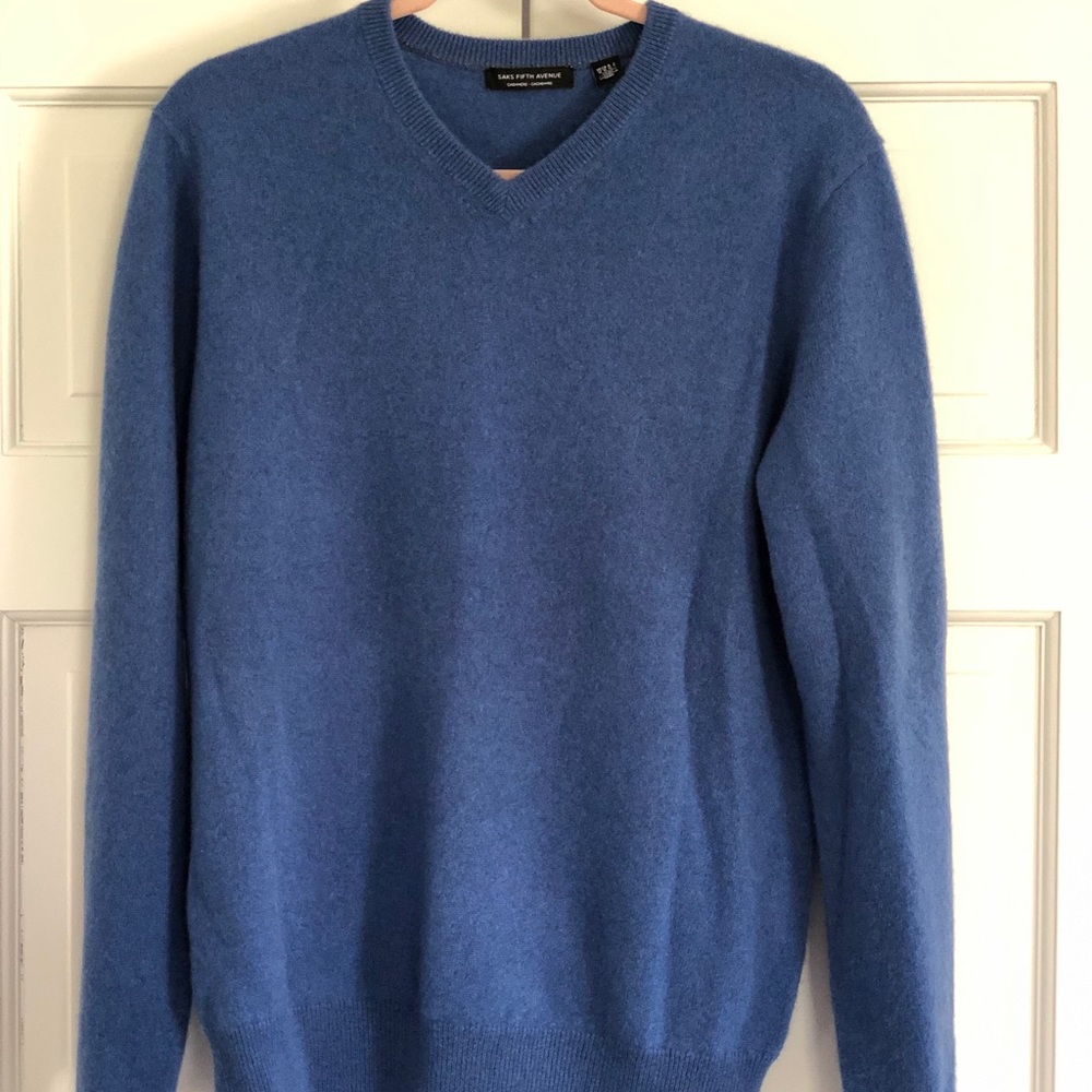 Saks cashmere sweater (new). Color: dark slate